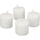 Amazon Basics 24-Pack Unscented Votive Candles - 8 Hour Burn Time - White