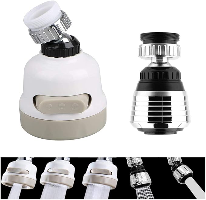 360 Degree Swivel Faucet Aerator Water Saving Kitchen Tap Head High Pressure Sink Sprayer Head 3