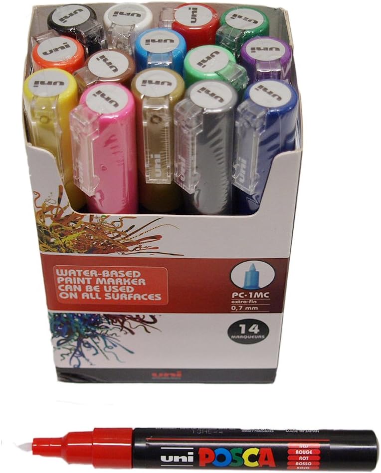 Posca PC 1MC 14er Marker Set 0.7mm Lackmarker Marker Pens Paint Design Art