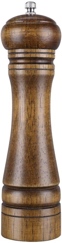 Wood Salt Pepper Grinder - Wooden Spice Mill Includes Precision Mechanism (10 inch)