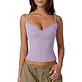 QINSEN Womens Spaghetti Strap Sweetheart Neck Sleeveless Top Slim Fit Going Out Camisole Basic Top
