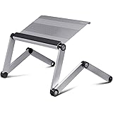 Furinno A6-F-Silver Ergonomics Aluminum Vented AdJustable Laptop Tray, Silver
