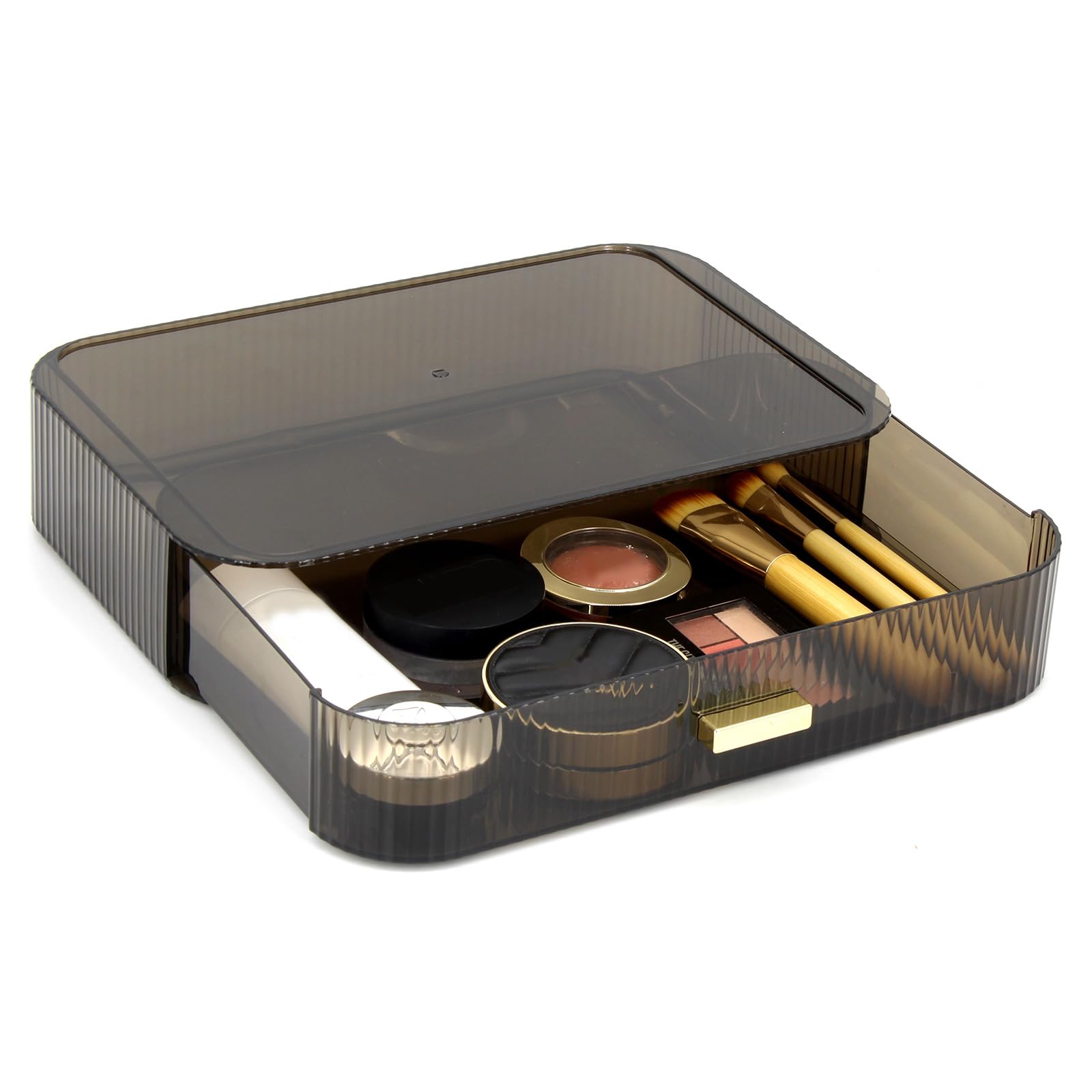 Womanht Makeup Organizer Drawers Stackable, Bathroom Vanity Organizers and Storage, Great for Cosmetics, skincare, Lipsticks, Nail Care (Black,1 Drawer)