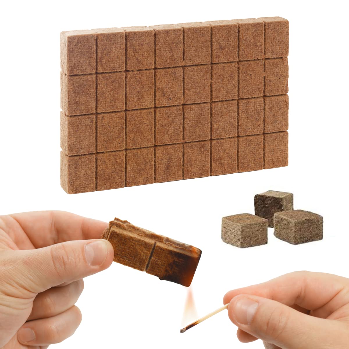 SICIGNANO - Cubetti accendifuoco 32 zollette eco - Caminetti Barbecue Stufe