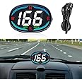 Car Digital Speedometer, Car Head-Up Display, HUD Speedometer with GPS Compass, Plug and Play Display with Speeding Alarm, USB Connect MPH Speed Meter Suitable for Most Vehicles