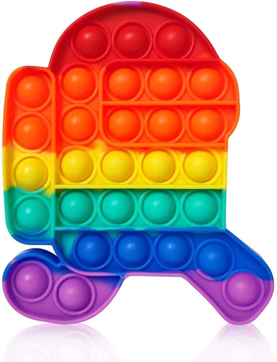 pop it Fidget Toys, pop it Fidget Toy Set | pop its Fidget Toys, Fidget Toys pop it Rainbow, pop it Toy, | poppit Fidget Toy, Rainbow pop it, Push pop Bubble Fidget Toy (Rainbow Among us)