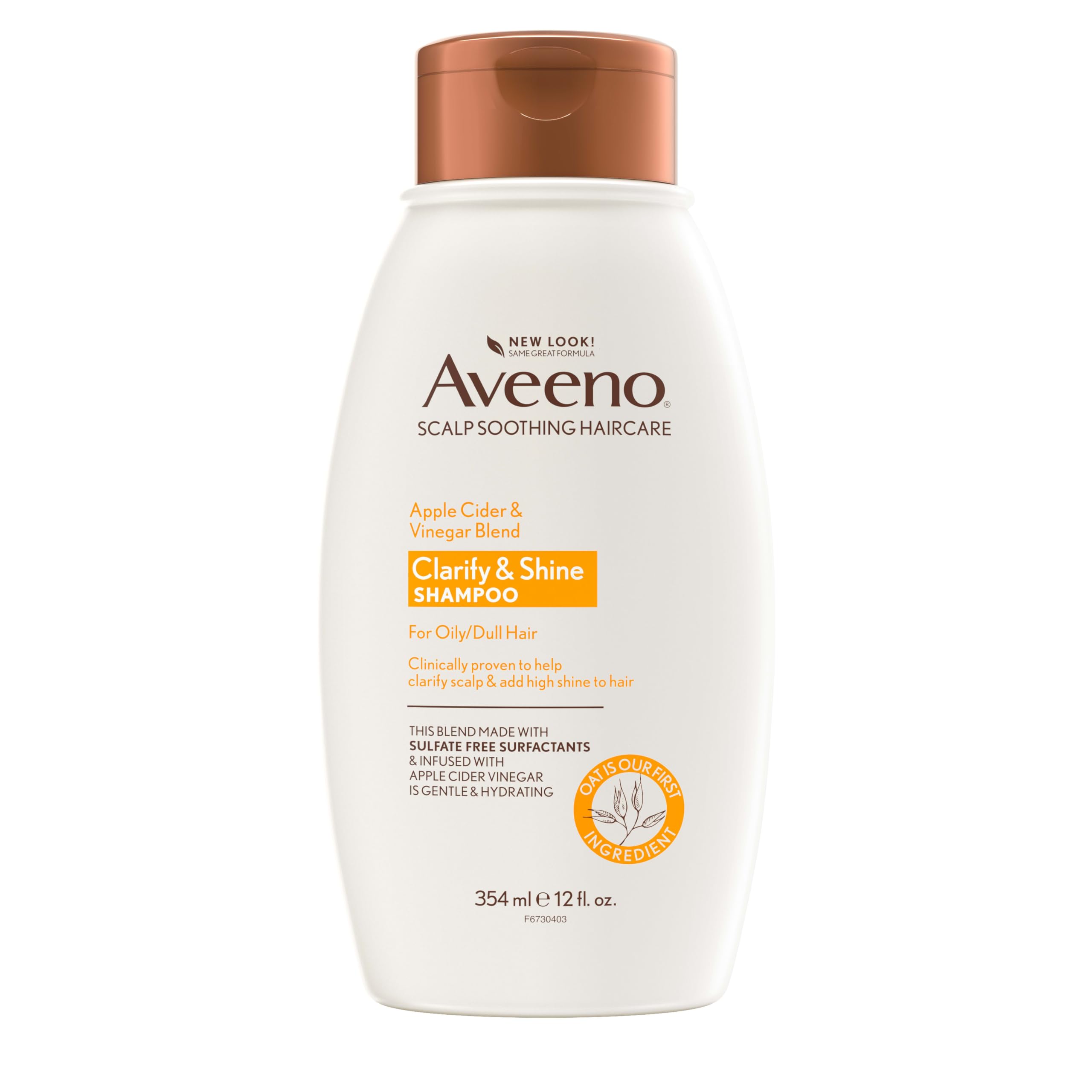 Photo 1 of *NONREFUNDABLE*
Aveeno Apple Cider Vinegar Clarifying Shampoo, Shine Enhancing, 12 fl oz