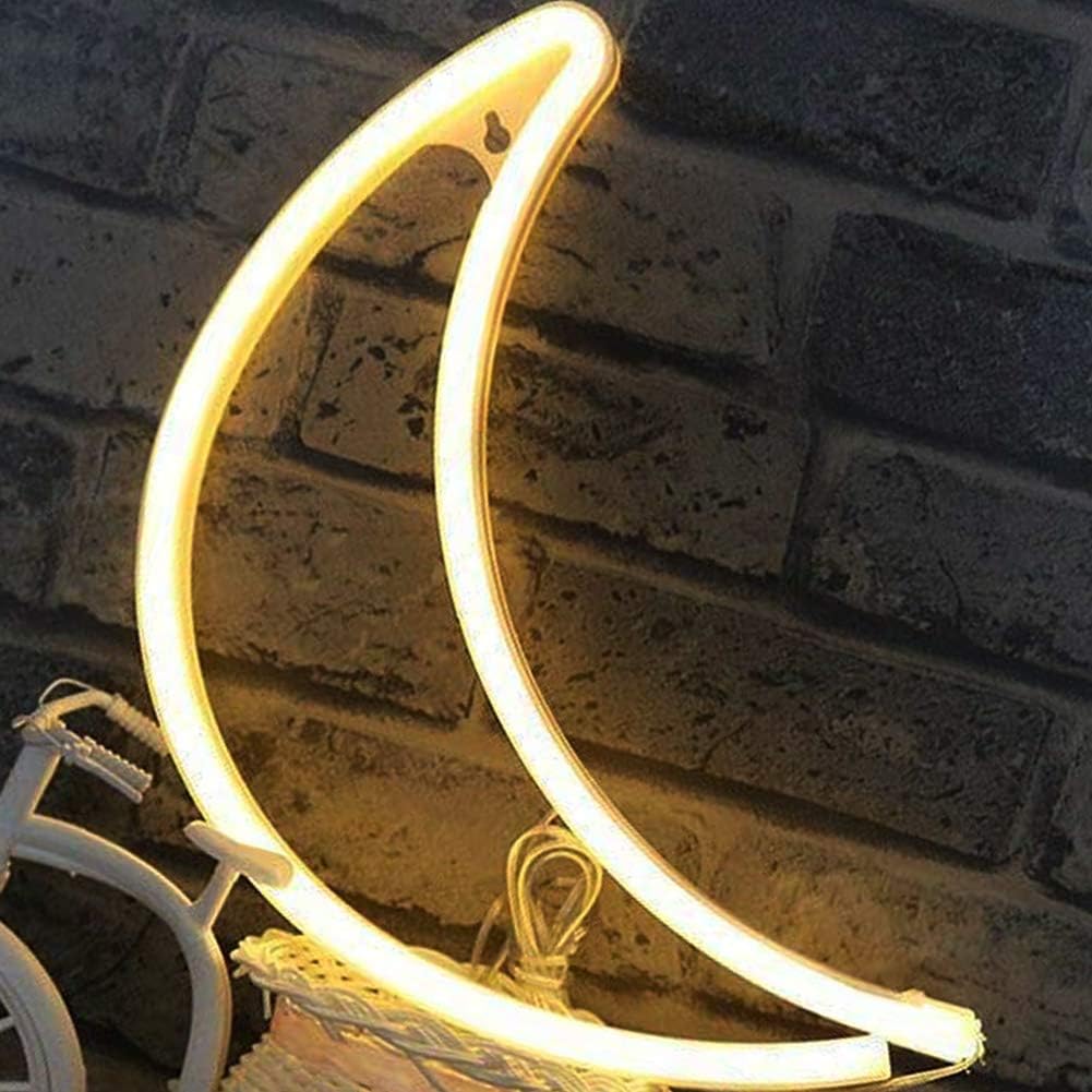 XIYUNTE Moon Light Led Neon Lights Moon Neon Wall Light Battery or USB