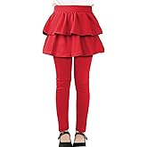 KEREDA Girls Leggings Ruffle Skirt School Uniform Pants Kids Clothes 4-14 Years