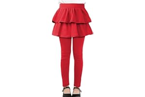 KEREDA Girls Leggings Ruffle Skirt School Uniform Pants Kids Clothes 4-14 Years