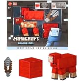 Mattel Minecraft Diamond Level Sheep Action Figure | Deluxe Sheep Action Figure with 3 Accessories, 5.5-inch Collector Scale &amp; Pixelated Design
