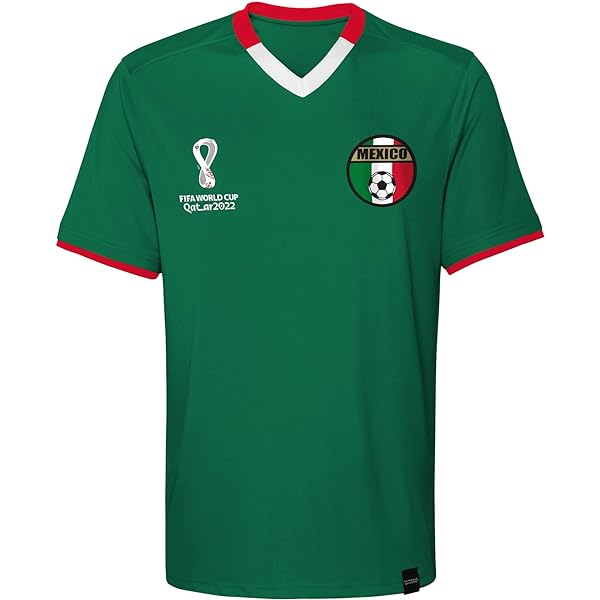 Outerstuff Men's FIFA World Cup Jersey - White, Short Sleeve, Heat Transfer Logo, Officially Licensed