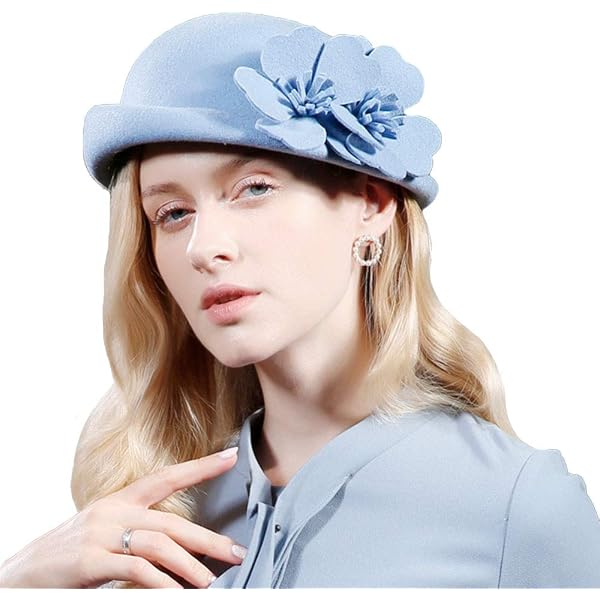 HIMESPORT Wool Felt Beret Fascinator Hats for Women Ladies  display picture 1