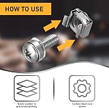 qxayxa 110 Pcs 55 Set Rack Cage Nuts Screws Kit M6x20mm Server Rack Hardware view 3
