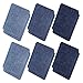 Iron On Denim Patches for Clothing Jeans, 12Pcs No-Sew Denim Patches Assorted Cotton Jeans Repair Kit,Great for DIY Sew on Patch for Jeans, with 3 Assorted Colors (4.9