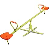 Nova Microdermabrasion Kids Seesaw Swivel Teeter-Totter Home Playground Equipment, 360 Degrees Rotating Safe, Outdoor Fun for