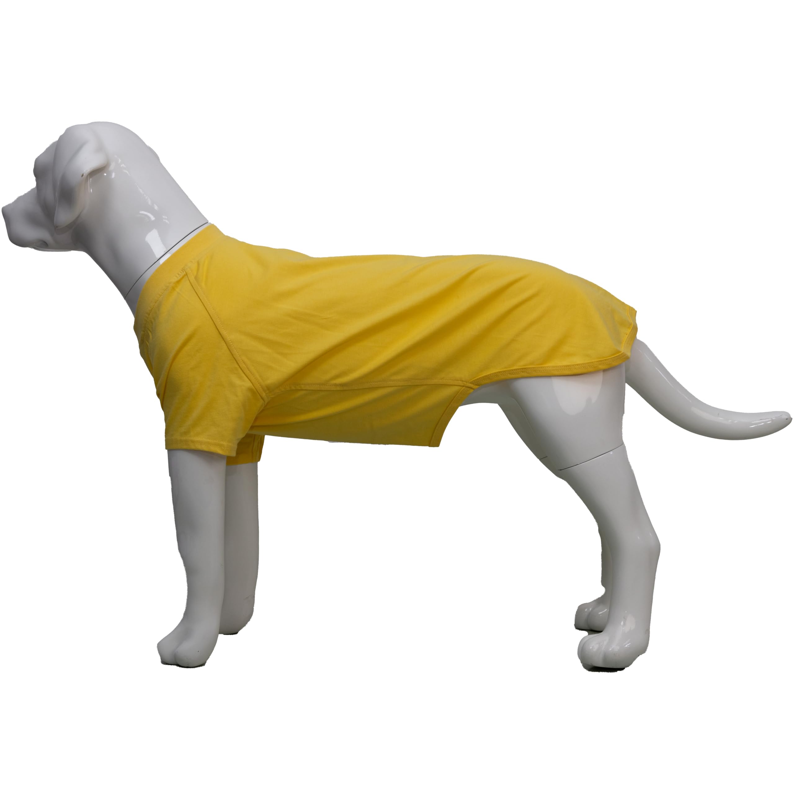 Lovelonglong Pet Clothing Dog Costumes Basic Blank T-Shirt Tee Shirts for Medium Large Dogs Yellow XXL+