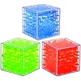 Gamie Brainy Maze Puzzle Cube Game, Set of 3, Maze Cube Puzzles for Kids, Mini Fidget Toys and Brain Teasers for Children, Birthday Party Favors, Goodie Bag Fillers, Stocking Stuffers