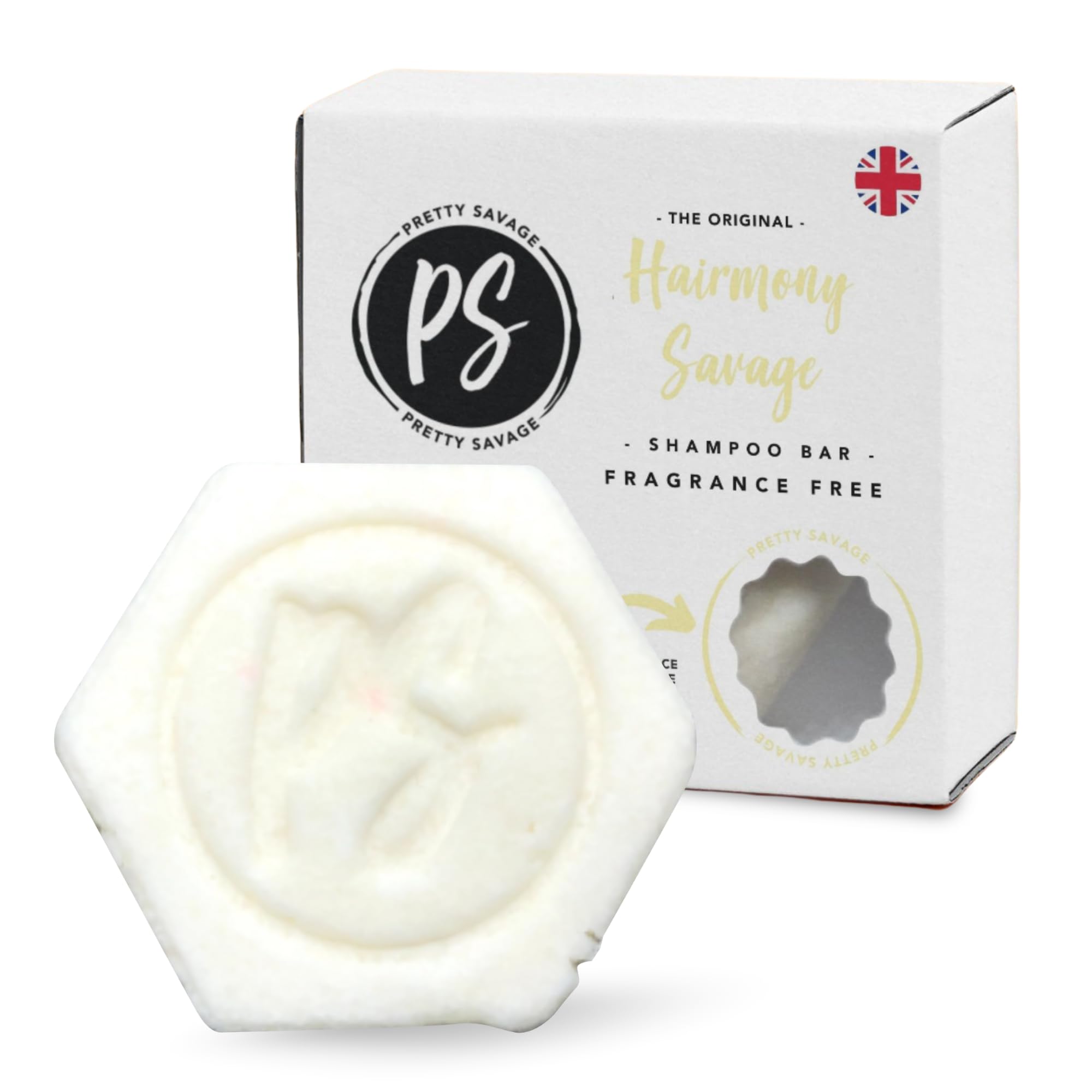 Pretty Savage Solid Shampoo Bar Hairmony Savage 75g with No Added Fragrance and Colour