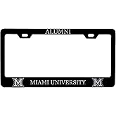 Miami University of Ohio Alumni Engraved Metal License Plate Frame Officially Licensed Black