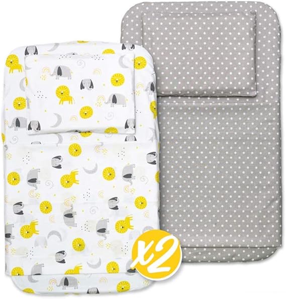 FlyIdeas 8 Pcs Next to Me Crib Fitted Sheets Maxi Set 83x50cm 2