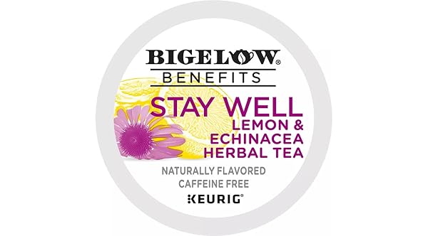 BIGELOW BENEFITS LEMON & ECHINACEA HERBAL TEA K-CUP PODS, 22 COUNT
