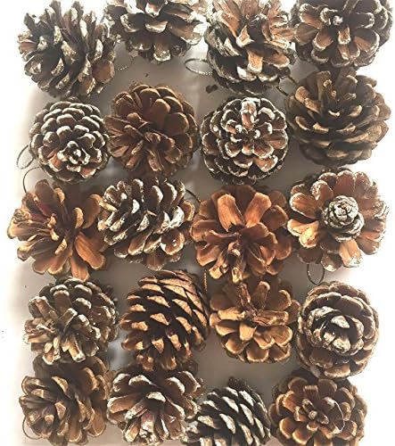 123zero Artificial Pine Cone for Christmas Tree Party and Weeding Bridal Decoration.15 Pack