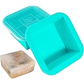 Silicone Freezer Tray with Lid 2 Pack Silicone Freezer Molds Ice Cube Tray Makes 2 Perfect 2 Cup Portions Soup Cubes Meal Prep Containers- Oven & Dishwasher Safe
