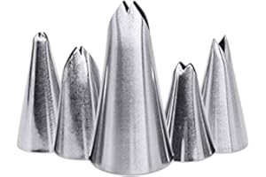 5 Pcs Stainless Steel Leaves Nozzles Icing Piping Nozzles Tips for Cake Decorating Pastry Fondant Tools Convenient and Practi