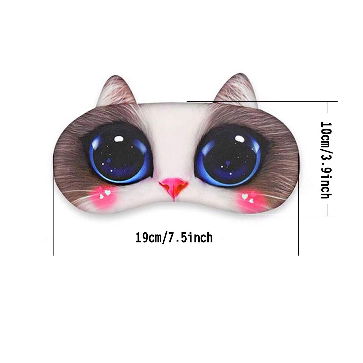 PINCHUANG 12Packs Animal Sleep Mask - Soft Funny Blindfolds Sleeping Mask, Cute Cat Dog Eye Cover for Kids Girls Men Women PlaneTravel Nap Night Sleeping : Beauty