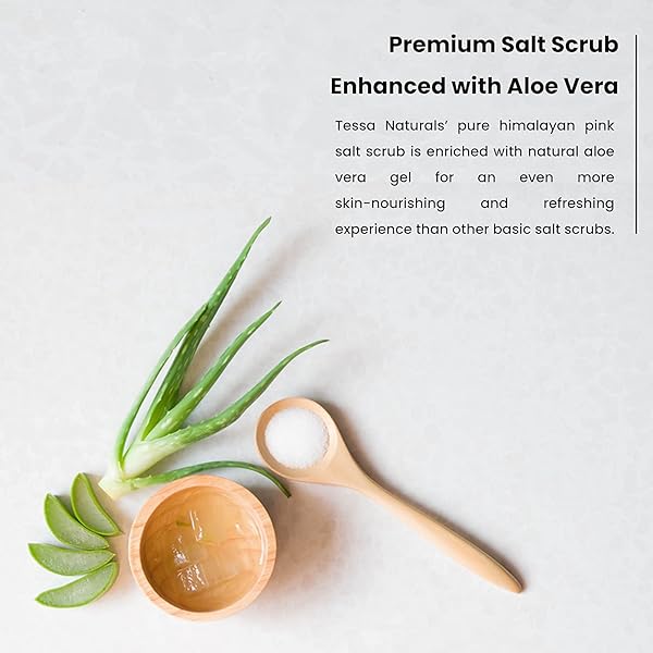 HIMALAYAN SALT SCRUB BODY EXFOLIATOR WITH ALOE VERA – ALL NATURAL PINK HIMALAYAN BODY SCRUB & MOISTURIZER FOR WOMEN & MEN – EXFOLIATING BODY SCRUB FOR BLACKHEADS & DEAD SKIN