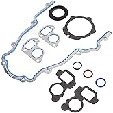 Aramox Timing Chain Kit Cover Gasket,12639249 Front Timing Cover Gasket Set Other Accessories for Gm Ls Vortec 4.8 5.3 5.7 6