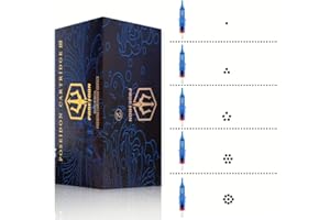 50pcs Stainless Steel Tattoo Needle Cartridges - 3RL/5RL/7RL/9RL/11RL Mixed Sizes,Disposable Sterilized EO Gas Needles with O