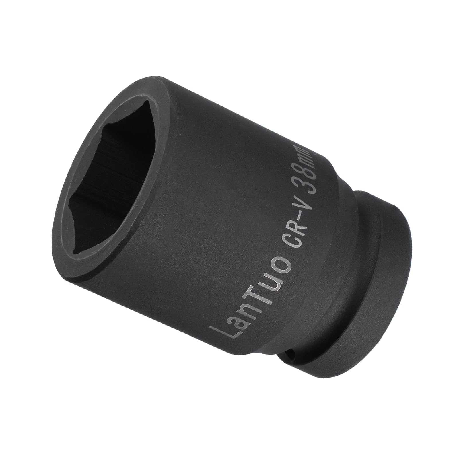 CoCud 6-Point Impact Socket, 1" Drive 38mm Socket, CR-V Radiused Corner Design Standard Metric Socket - (Applications: for DIY, Automobile Repairs, Manufacturing)