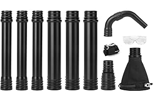 Upgraded Universal Gutter Cleaning Tools for Leaf Blowers with Adjustable Angle Hook Tube, Compatible with Blower Brand Black