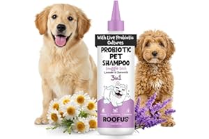ROOFUS THE DOG Probiotic Dog Shampoo & Conditioner for Smelly Dogs, Snuggle Sesh Lavender Dog Shampoo for Itchy Skin Relief, Hypoallergenic Pet Shampoo for Conditioner, Moisturizing & Itching.