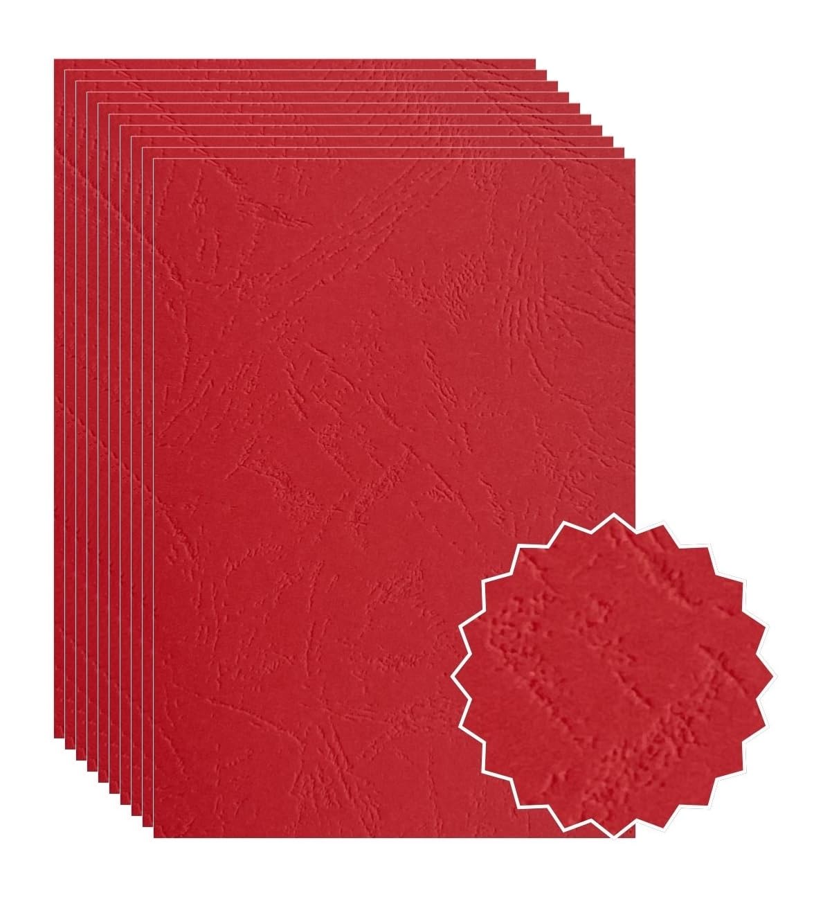 ASENME A3 Card - red Color, 8 Units Textured Cardboard (Red 2, A3/8Units)