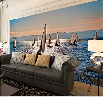 Oficina En Casa Decoracion Papel De Pared Veleros Fotomural Mural