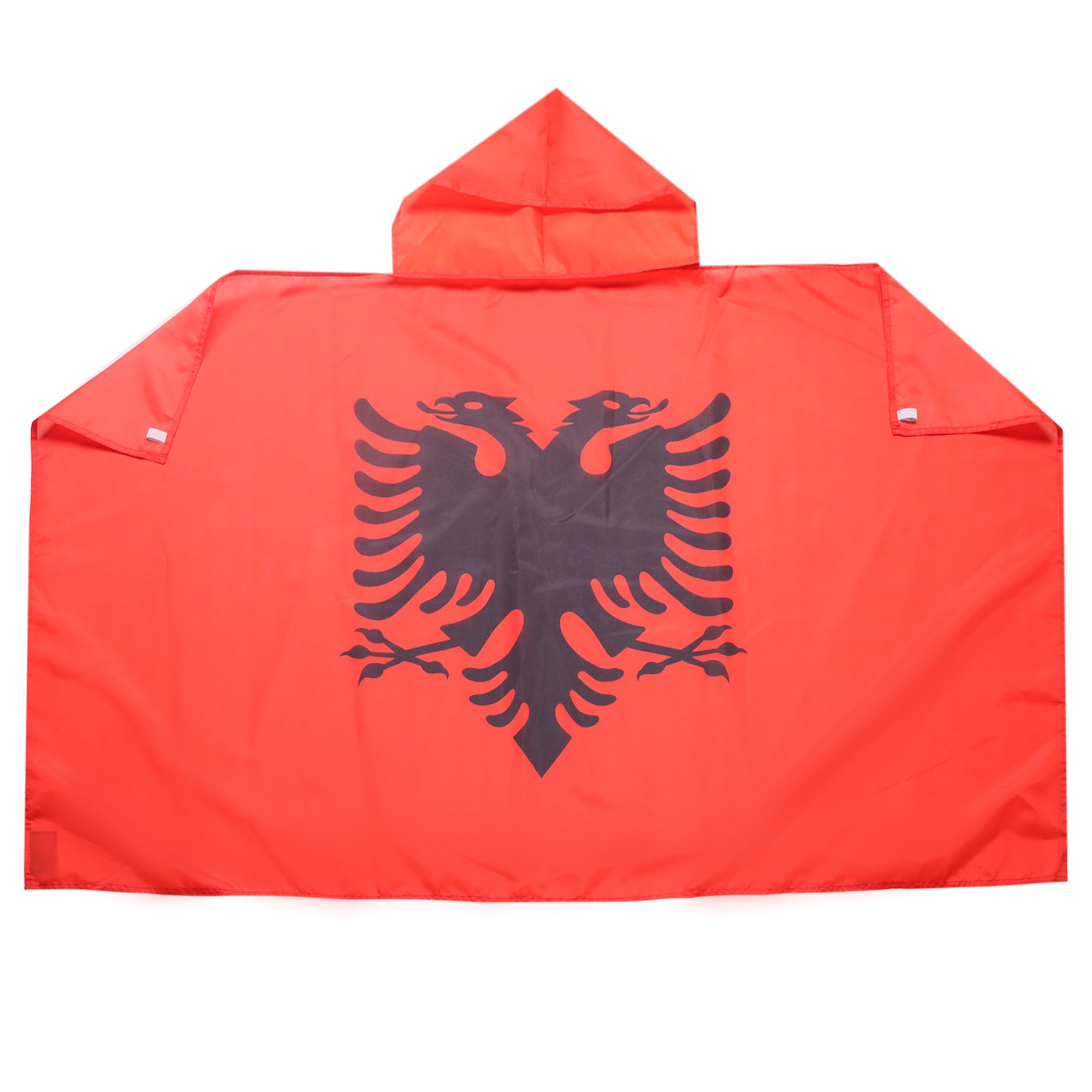AZ FLAG - Albania Body Flag - 3x5 Ft - Albanian Cap Flag - 100% Polyester with Inegrated Sleeves and Hood - Vivid Colors - 3' x 5' Feet - 150x90 Cm