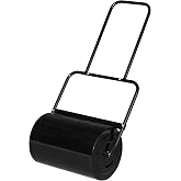 VINGLI 20 Inch Lawn Roller Water Filled Pull Behind Garden Drum Roller Push/Tow Behind, Water/Sand Filled for Garden, Lawn, Backyard (Black)