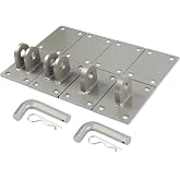 Floating Dock Hinges Hardware,Stationary Dock Connector Hinge Kit | Heavy Duty Hardware Brackets Link Connector Kit with Backer Plates, Pin and Mounting Screws for Floating Dock Ramp