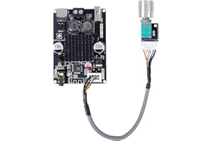 PEMENOL 100W Bluetooth Amplifier Board with Antenna Base, TPA3116 Mono Audio Amp, TWS Stereo Pairing, External Volume Knob, AUX/USB/Bluetooth Input for DIY Speakers, Car Audio, Home Sound System