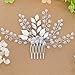 Unicra Bride Crystal Wedding Hair Combs Silver Bridal Hair Pieces Wedding Hair Accessories for Women and Girls