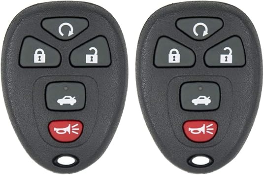 Amazon Com Keyless2go Replacement For 2 New Keyless Entry Remote Start Car Key Fob For 22733524 Kobgt04a Malibu Cobalt G5 G6 Grand Prix Lacrosse Allure Automotive