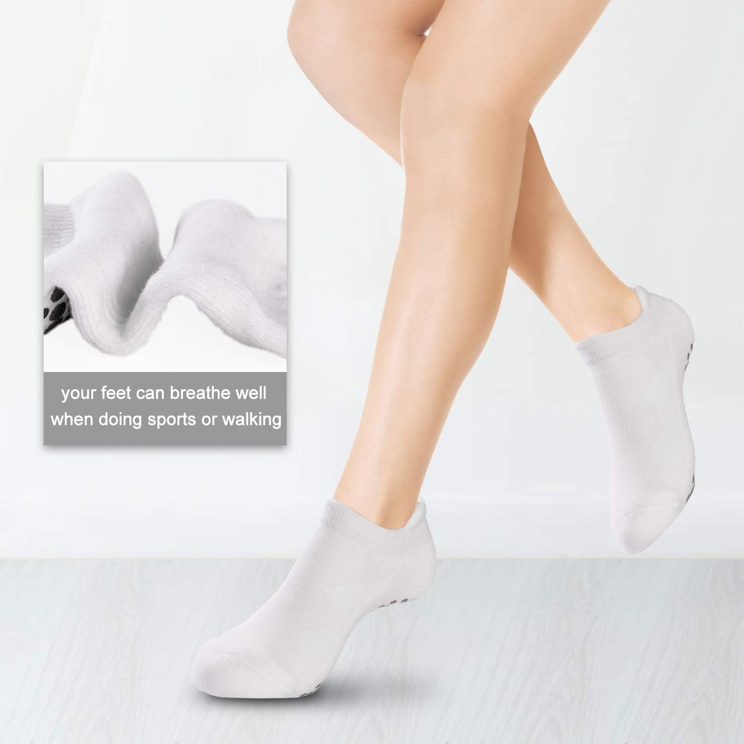 Fiream Mens Non-slip Yoga Socks Thick Anti-Skid Socks with Grips Barre Dance Pilates Socks 3 Pairs 3 Colors1 at  Men’s Clothing store