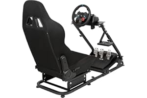 Marada G25 Racing Simulator Cockpit Seat Racing Steering Compatible for FANTEC, T3PA/TGT, Logitech G37 G29,Thrustmaster T300R