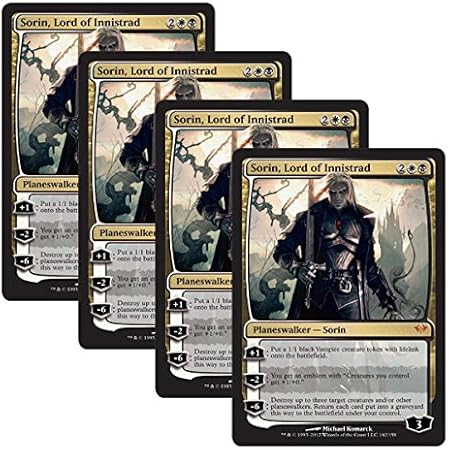 Amazon 4枚セット Mtg 英語版 Dka En142 Sorin Lord Of Innistrad イニストラードの君主 ソリン 多色 神話レア トレカ 通販