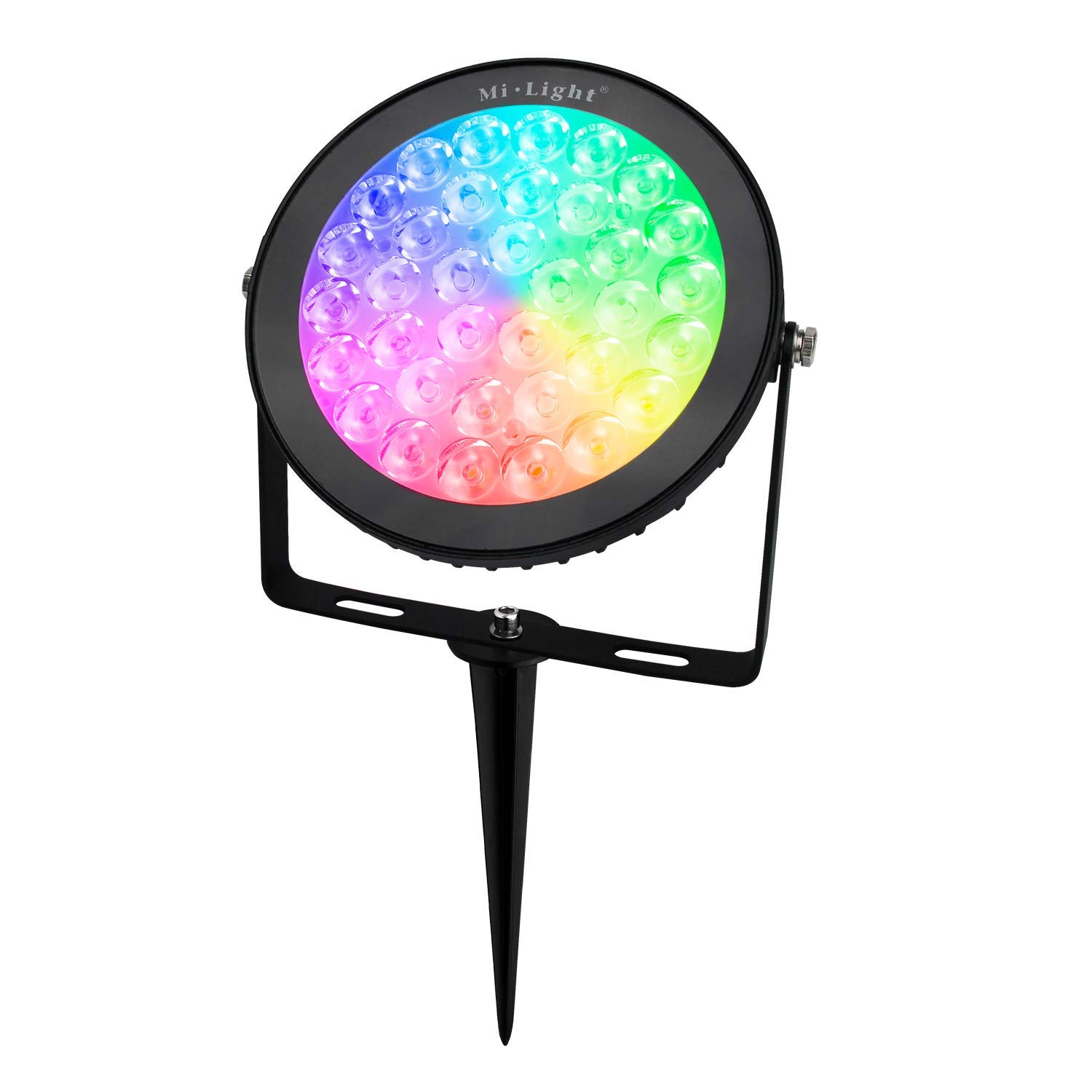 lighteu®, Milight Miboxer 15W AC100~240V Garden Spotlight RGBCCT Multi-Color Change and Color Temperature Adjustable WiFi LED Garden Lawn Light IP66 Waterproof futC03