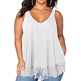 XiaoMaAnJi Summer Tank Tops for Women Plus Size Sleeveless V Neck Loose Fit Casual Flowy Tunic Shirt Blouse