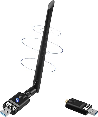 HDAKDDHG WiFi Adapter 1300Mbps Bluetooth 5.0 USB 3.0 5GHz 2.4GHz AC